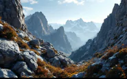 Giovane arrampicatore in montagna a L'Aquila