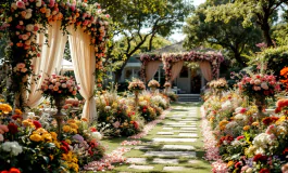 Veronica Peparini e Andreas Muller durante il loro matrimonio