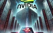 dalle 2025 01 28 114527 a dramatic conceptual illustration depicting the tension between a massive tech company nvidia and a rising chinese ai startup deepseek the scene copia