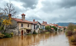 Il torrente Zafferia straripa e allaga il villaggio di Zafferia