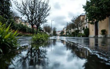 Immagine che mostra gli effetti degli allagamenti nel Livornese