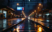 Viaggiatori in attesa a una stazione ferroviaria italiana