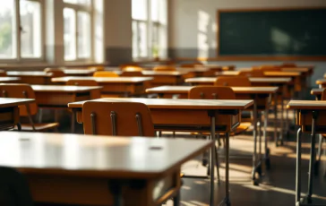 Studente in divisa scolastica durante una discussione