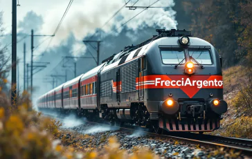 Evacuazione passeggeri da un treno Frecciargento in fiamme