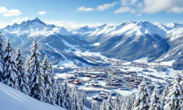 Paesaggio innevato di Roccaraso e Ovindoli in inverno