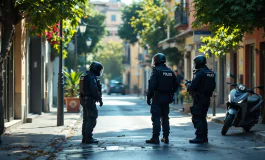 Forze dell'ordine in azione a Pomigliano d'Arco