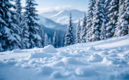 Panorama di Ovindoli con neve e impianti chiusi