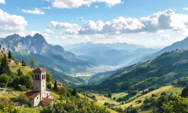 Un parroco dell'Appennino in preghiera con la comunità