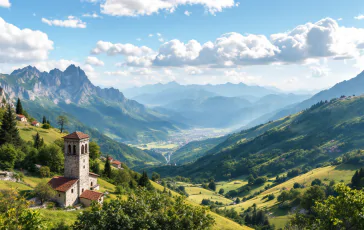 Un parroco dell'Appennino in preghiera con la comunità