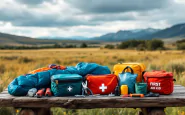 Immagine di un prepper italiano con attrezzature di emergenza