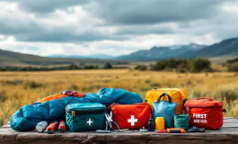 Immagine di un prepper italiano con attrezzature di emergenza