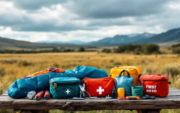 Immagine di un prepper italiano con attrezzature di emergenza