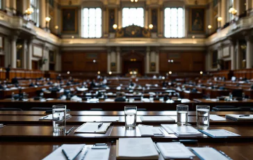 Immagine che rappresenta le tensioni politiche in parlamento