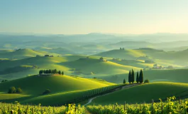 Immagine della Toscana con simboli della legge sul fine vita