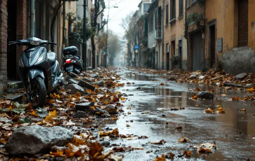 Immagine dei danni causati dal maltempo a Empoli