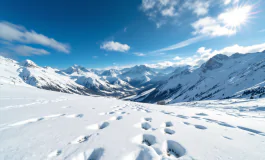 Volpe bianca durante esercitazione in Val Pusteria