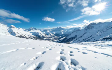 Volpe bianca durante esercitazione in Val Pusteria