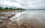 Il fiume Lamone durante un'alluvione in Romagna