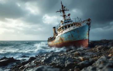 Nave Fugro Mercator incagliata all'isola d'Elba