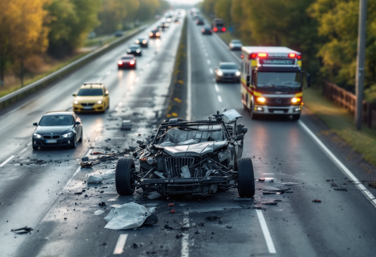 Incidente stradale grave sull’Autolaghi: un uomo in pericolo di vita