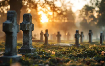 Ragazza che balla in un cimitero a Poggio a Caiano