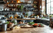 Ruben Bondì mentre cucina con passione e creatività