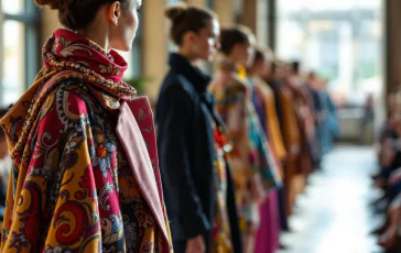 Modelli in passerella durante la sfilata di Uomini e Donne