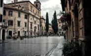 Piazza del Plebiscito a Viterbo durante l'incidente