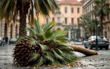 Donna schiacciata da palma caduta a Genova