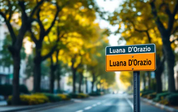 Strada dedicata a Luana D'Orazio in segno di tributo